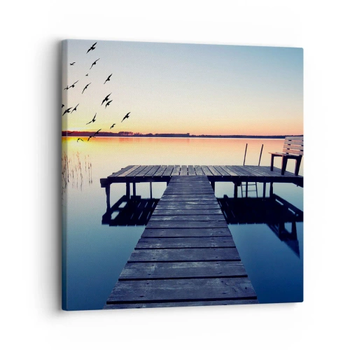 Quadro em tela - Foi um bom dia - 30x30 cm