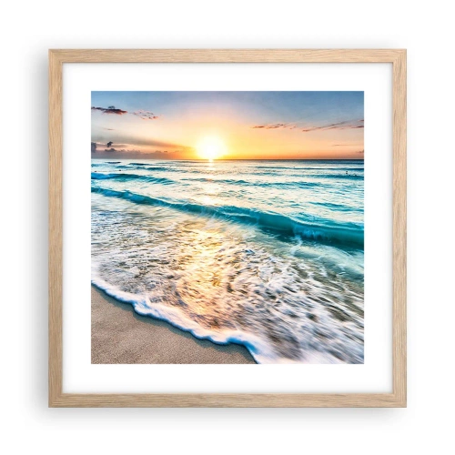 Pôster com moldura de carvalho claro - Uma visão que vale a pena - 40x40 cm