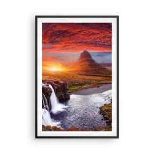 Pôster com moldura preta - A vista da Terra Média - 61x91 cm