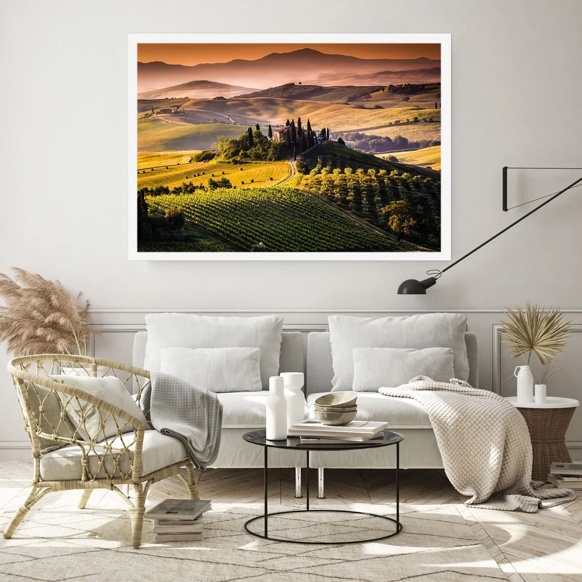 Pôster - Arcádia - Paisagem toscana - 70x50 cm