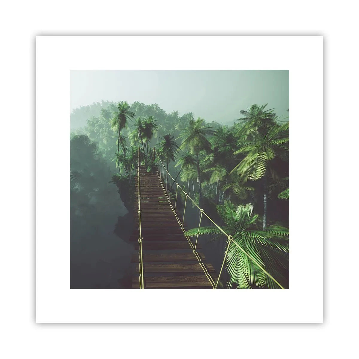 Pôster - Sobre o verde fervente - 30x30 cm