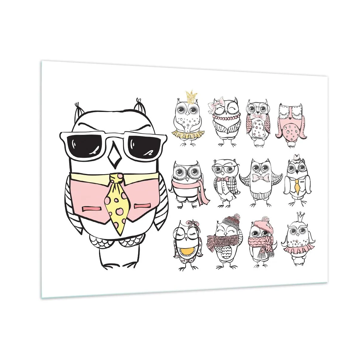 Quadro em vidro - Tantas funções a desempenhar - 100x70 cm