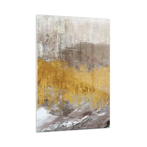 Quadro em vidro - Uma explosão dourada - 50x70 cm