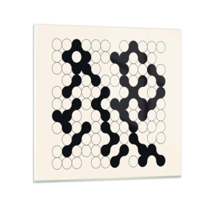 Quadro em vidro - Jogo chinês – variação - 30x30 cm
