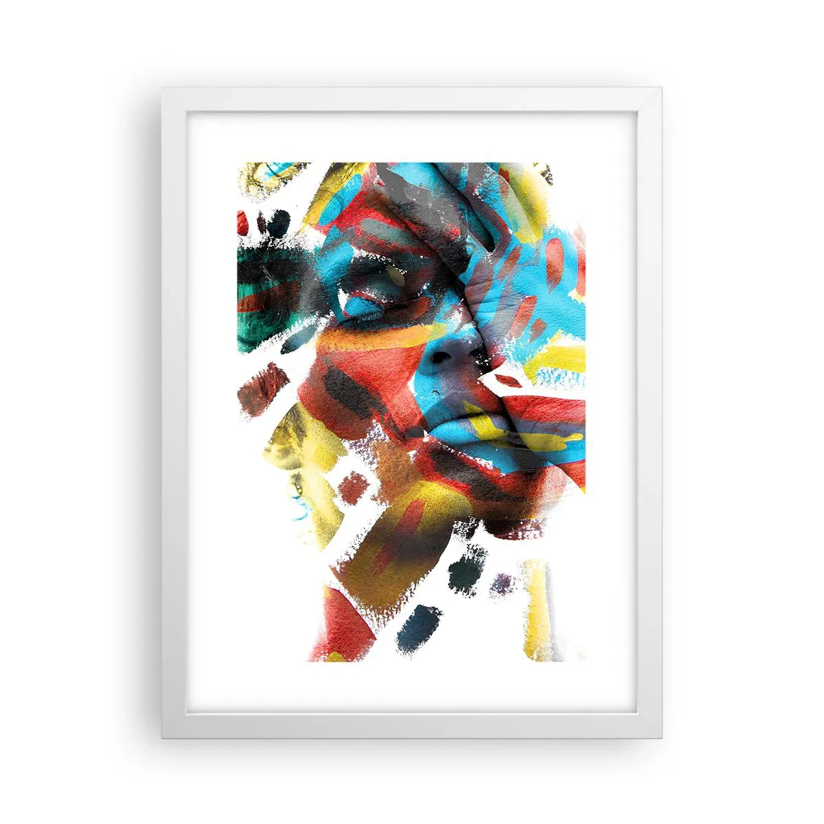 Pôster em moldura branca - Personalidade colorida - 30x40 cm