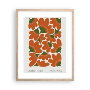 Pôster com moldura de carvalho claro - Da vida das flores - 40x50 cm