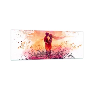 Quadro em vidro - Um coração! Eu não preciso de tão pouco... - 140x50 cm