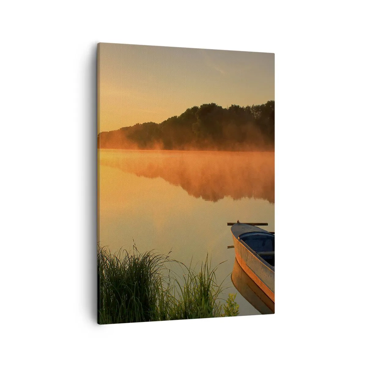 Quadro em tela - Nascer do sol sobre a água como um espelho - 50x70 cm