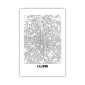 Pôster - Mapa do labirinto de Londres - 61x91 cm