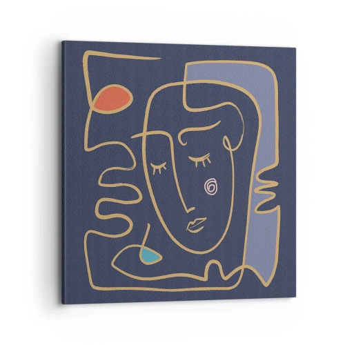 Quadro em tela - Nos pensamentos - 70x70 cm