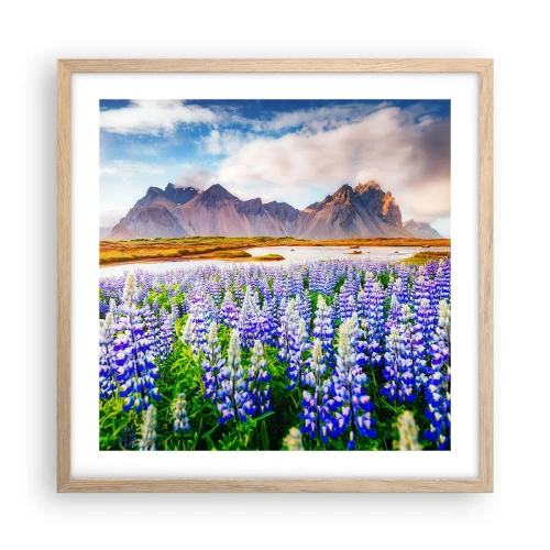 Pôster com moldura de carvalho claro - Força e severidade ao lado da suavidade - 50x50 cm