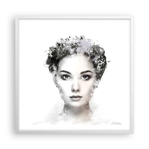 Pôster em moldura branca - Um retrato extremamente elegante - 60x60 cm