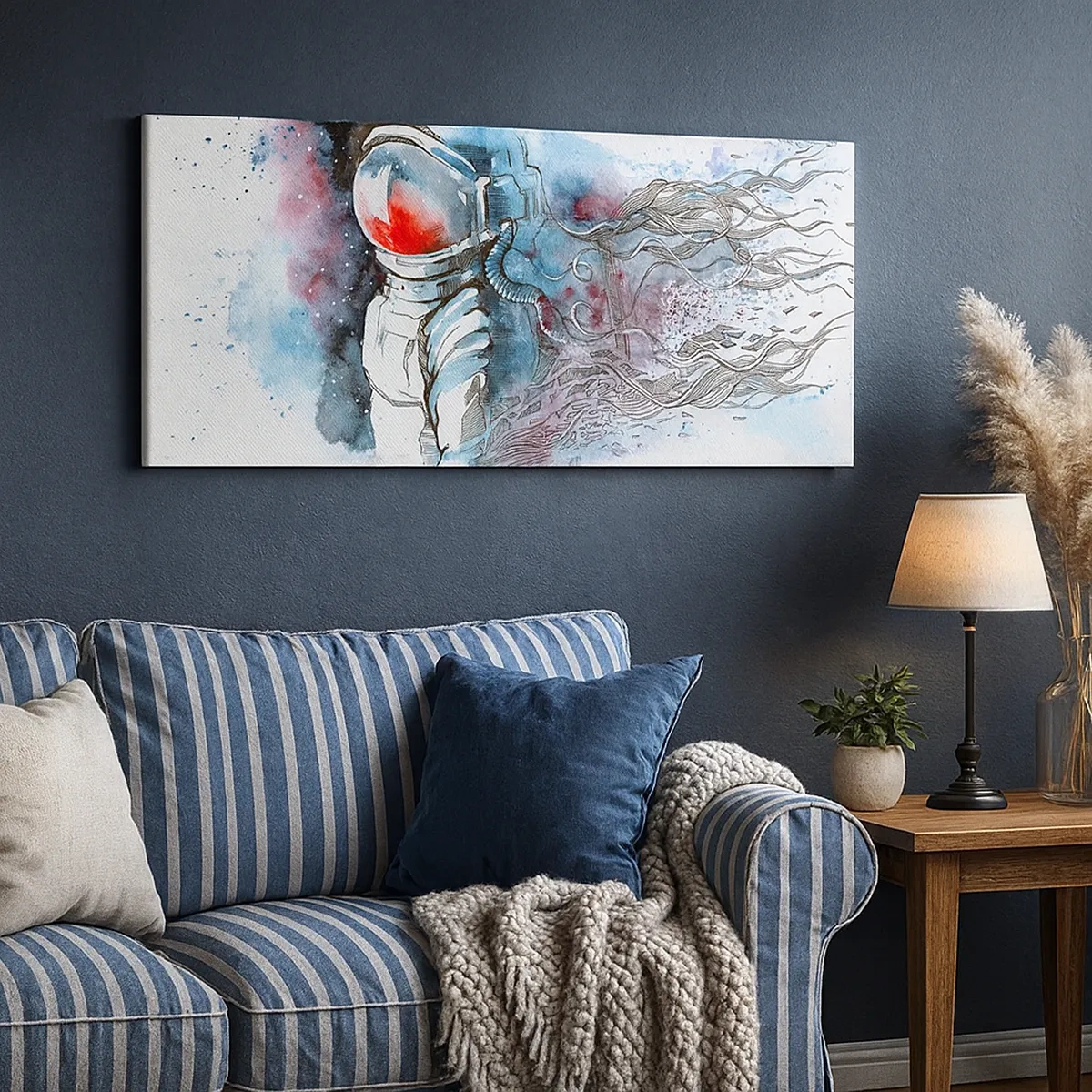 Quadro em tela - Sozinho com o espaço - 30x30 cm