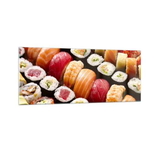 Quadro em vidro - Cores e sabores da Ásia - 100x40 cm