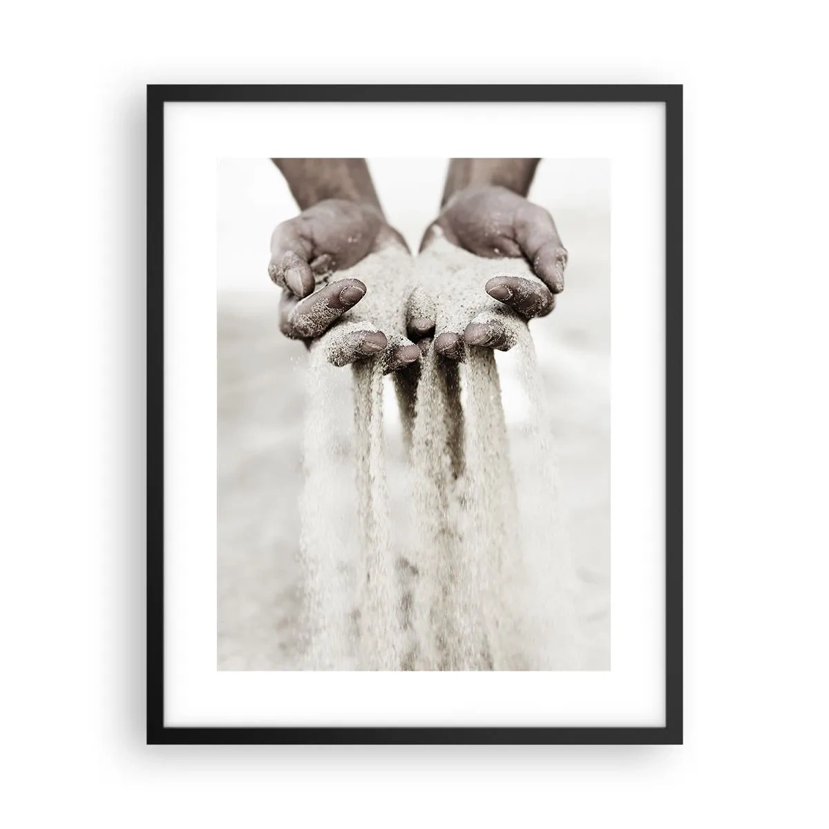 Pôster com moldura preta - Com estas mãos… - 40x50 cm