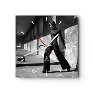 Relógio de parede - Relógio em vidro - Elegância urbana - 30x30 cm