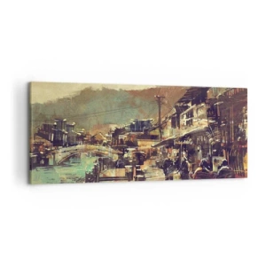 Quadro em tela - A vida como uma riqueza cinzenta - 120x50 cm