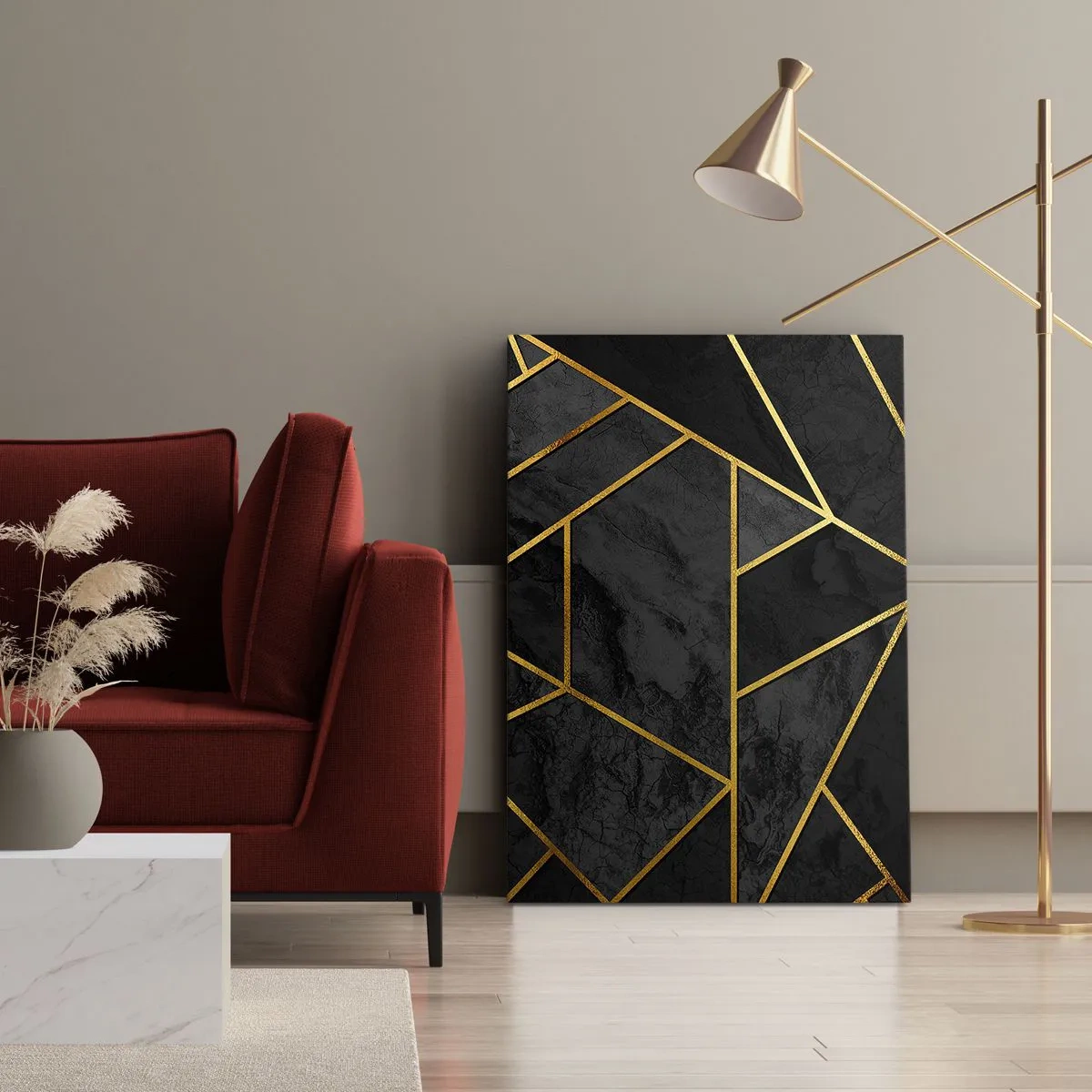 Quadro em tela - Escuridão e esplendor - 80x120 cm