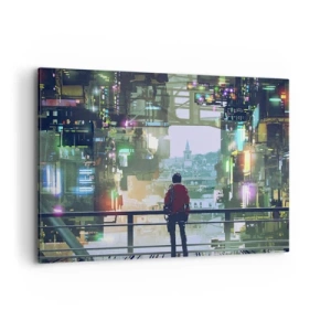 Quadro em tela - Dois mundos - 100x70 cm