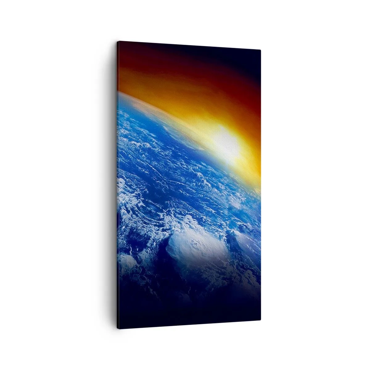 Quadro em tela - Nascer do sol sobre o planeta azul - 45x80 cm