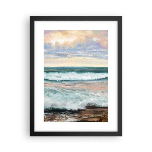 Pôster com moldura preta - Aqui suavizas a alma - 30x40 cm