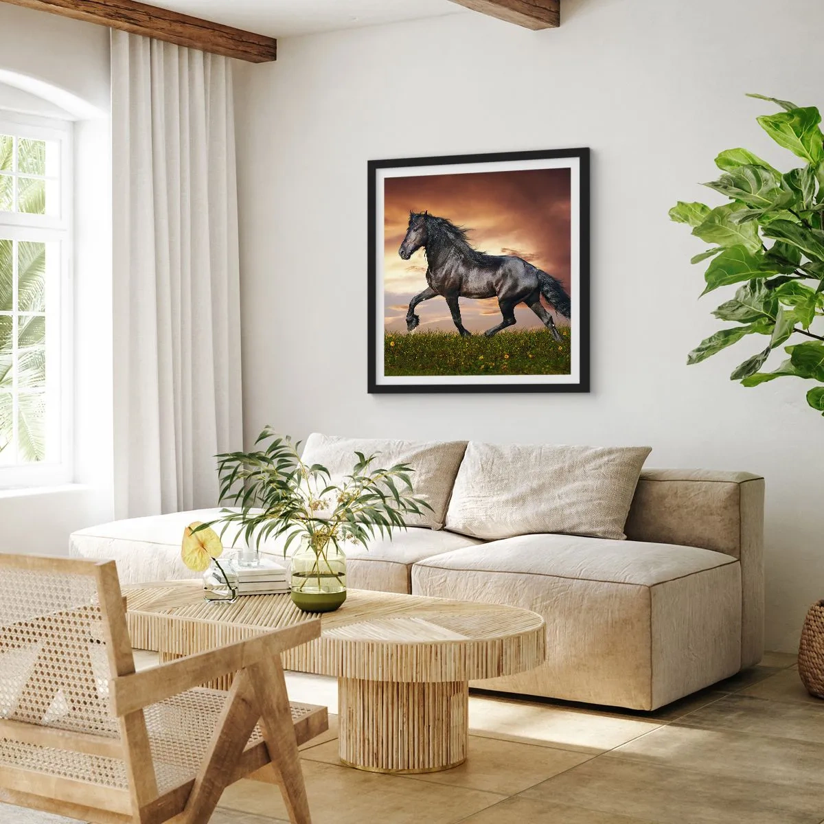 Pôster com moldura preta - O Príncipe Negro - 60x60 cm