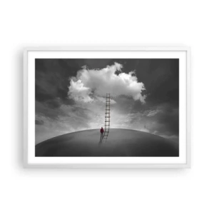 Pôster em moldura branca - Tudo é possível - 70x50 cm