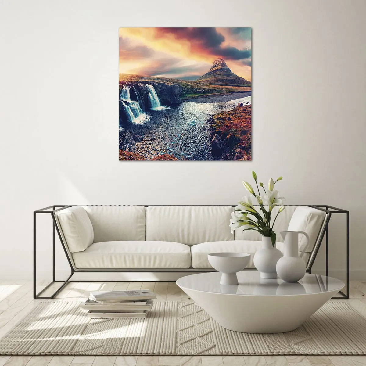 Quadro em vidro - Na majestade da natureza - 70x70 cm