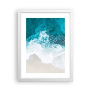 Pôster em moldura branca - Carícia natural - 30x40 cm