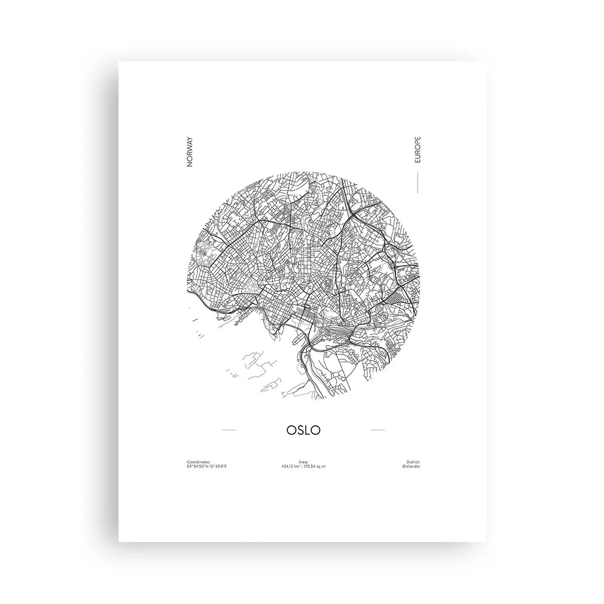 Pôster - Anatomia de Oslo - 30x40 cm