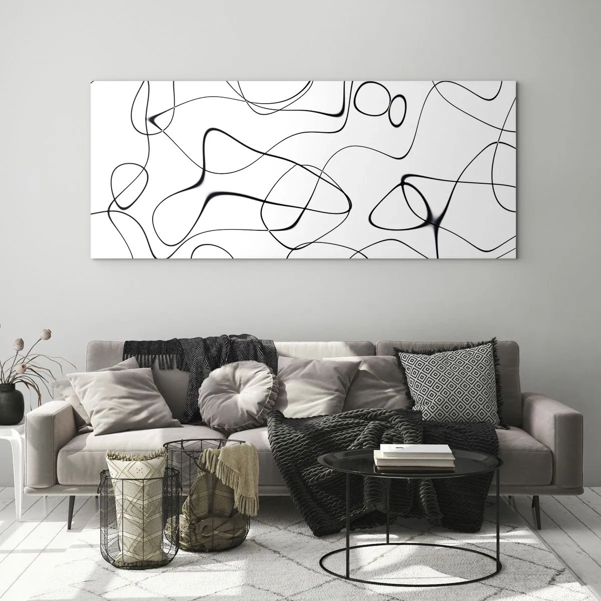 Quadro em vidro - Os caminhos da vida, as vicissitudes do destino - 90x30 cm