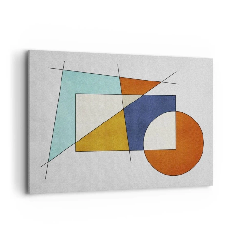 Quadro em tela - Abstração: diversão modernista - 100x70 cm