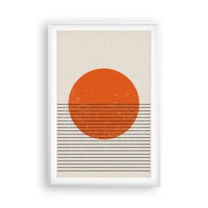 Pôster em moldura branca - Sempre sol - 61x91 cm