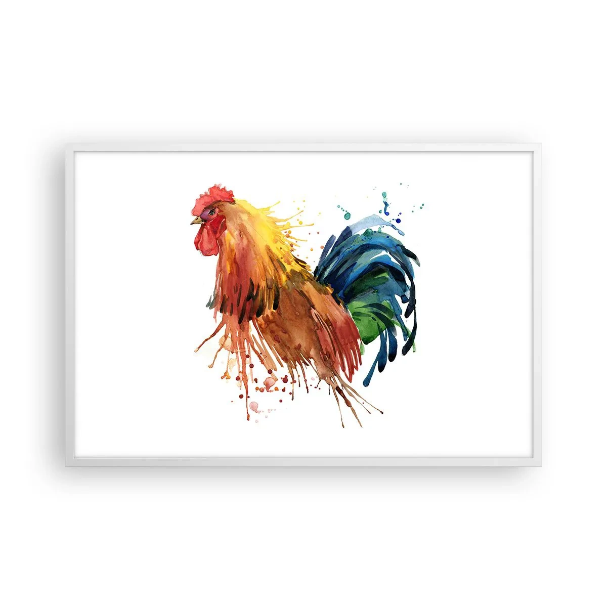 Pôster em moldura branca - Manto real, orgulho real - 91x61 cm
