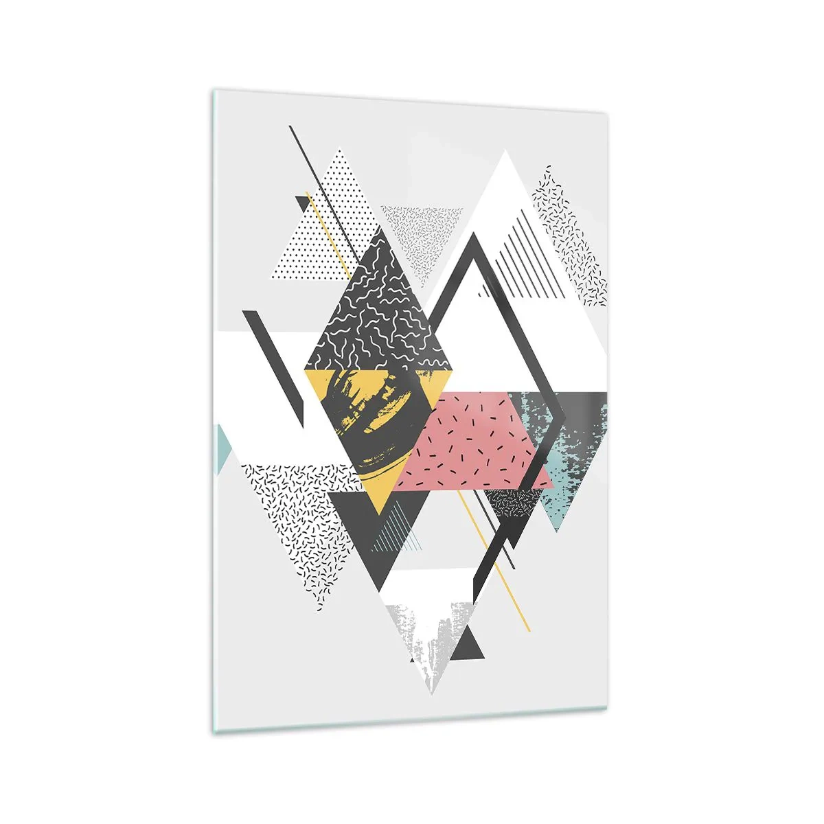 Quadro em vidro - Variações do triângulo e losango - 70x100 cm