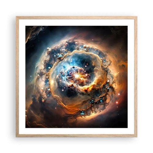Pôster com moldura de carvalho claro - Início - 60x60 cm