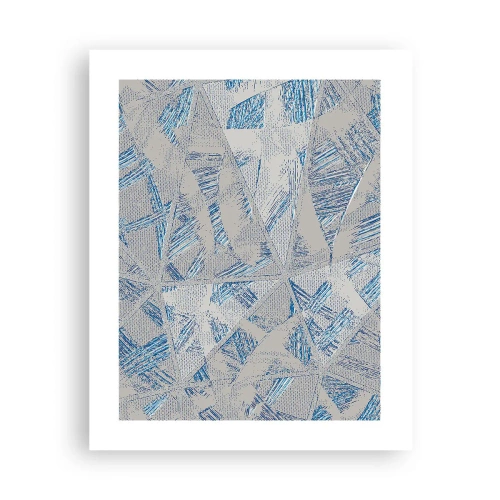 Pôster - Em um labirinto azul e cinza - 40x50 cm