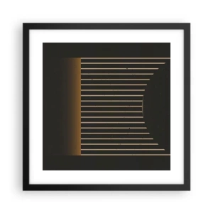 Pôster com moldura preta - Explorar a escuridão - 40x40 cm