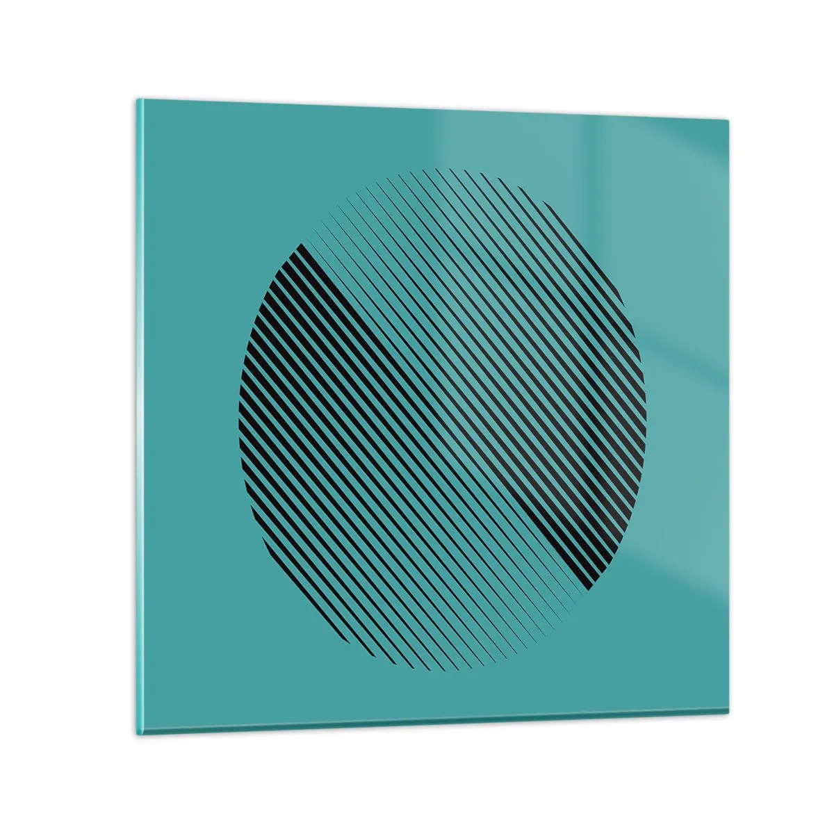 Quadro em vidro - Círculo – uma variação geométrica - 40x40 cm