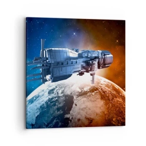 Quadro em tela - Observador atento - 70x70 cm