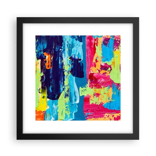 Pôster com moldura preta - A vida é bela! - 30x30 cm