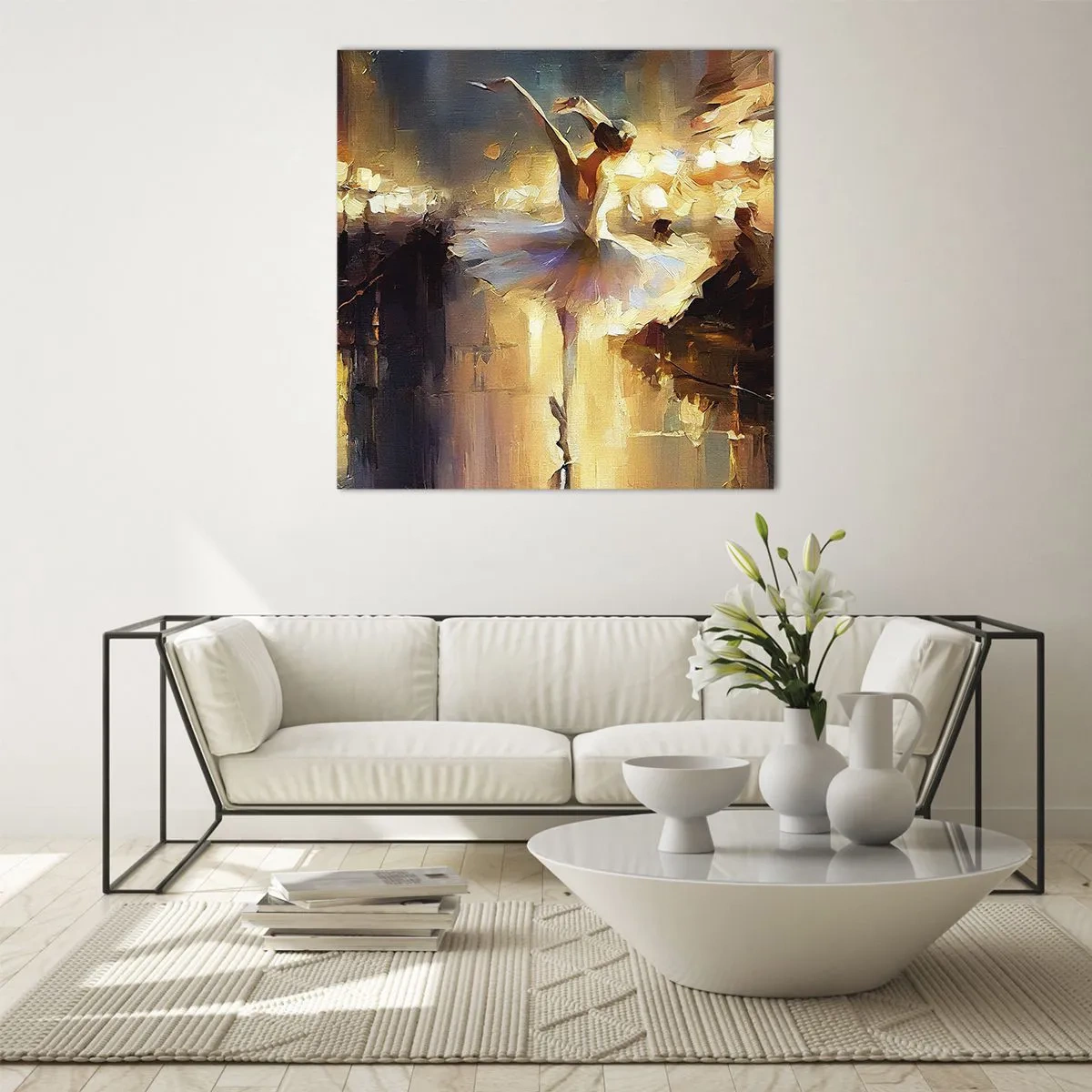 Quadro em vidro - Milagre na rua - 70x70 cm