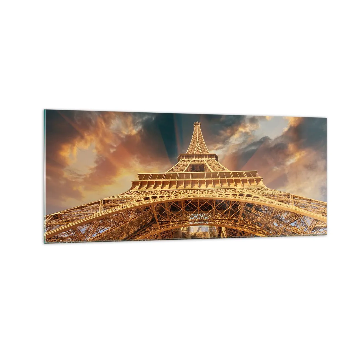 Quadro em vidro - Como a humanidade chegou ao céu - 100x40 cm