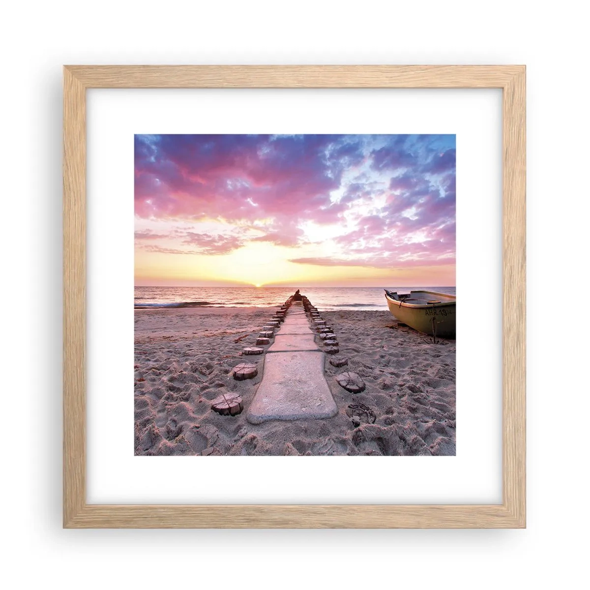 Pôster com moldura de carvalho claro - Um momento de profunda experiência - 30x30 cm