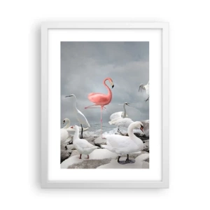 Pôster em moldura branca - Como vim parar aqui? - 30x40 cm