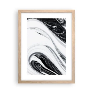 Pôster com moldura de carvalho claro - Uma combinação de opostos - 30x40 cm