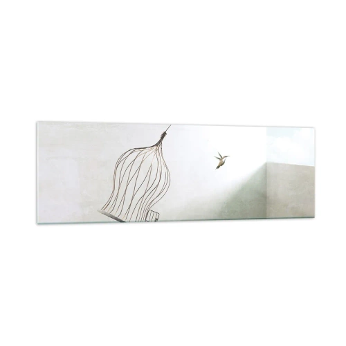 Quadro em vidro - Enfim a liberdade - 160x50 cm
