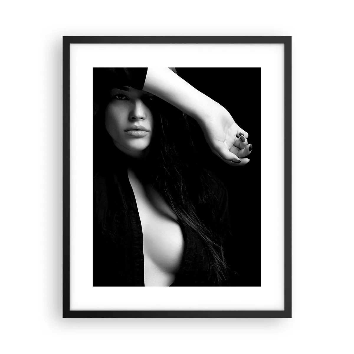 Pôster com moldura preta - Escola de sedução - 40x50 cm