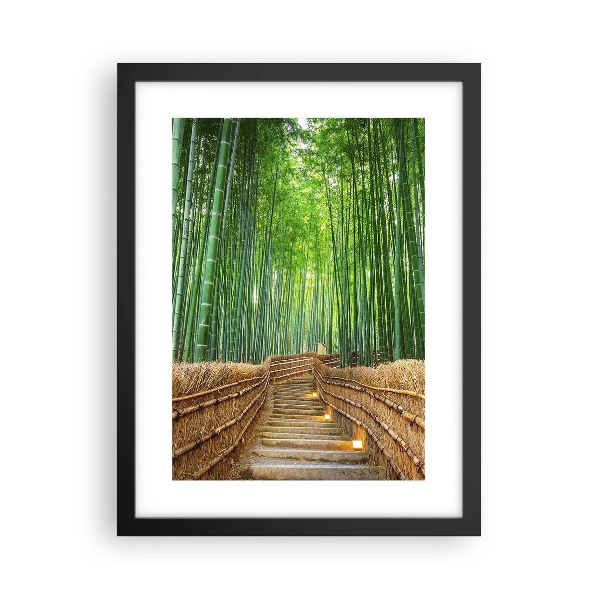 Pôster com moldura preta - A essência da natureza asiática - 30x40 cm