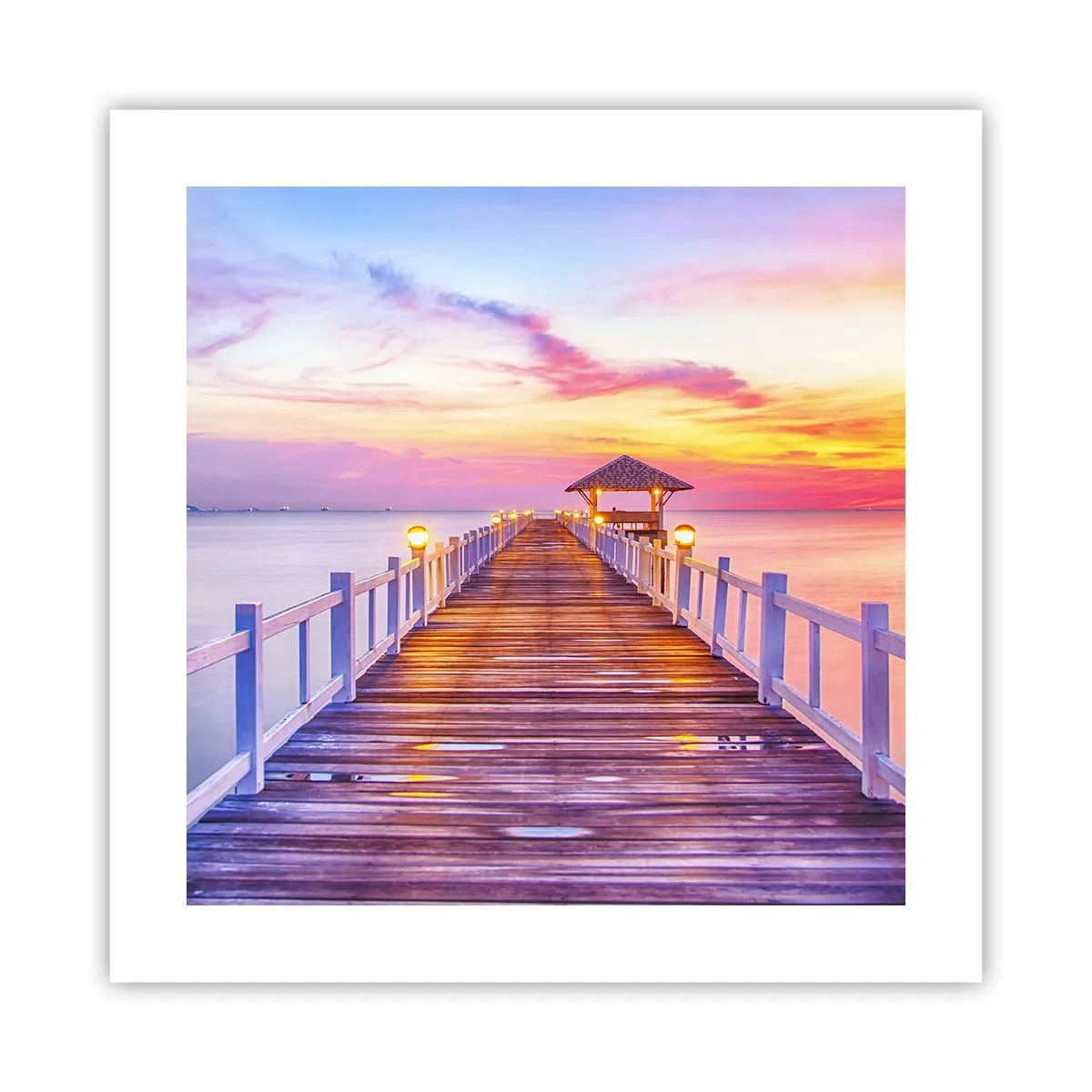 Pôster - O silêncio lilás-dourado da noite - 40x40 cm